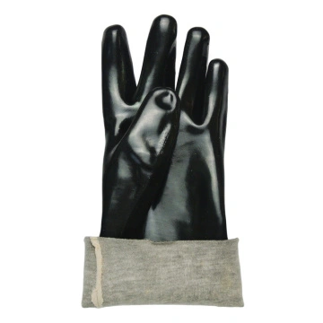 Black Colour PVC Coated Gloves